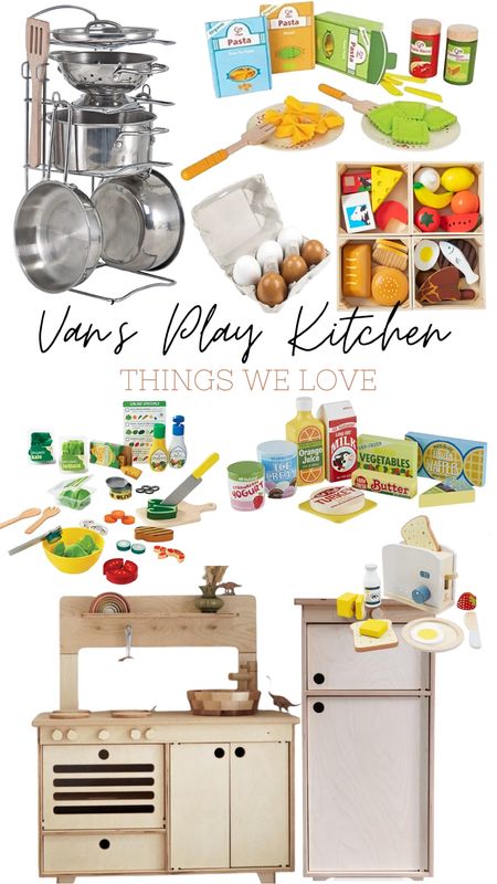 Rounding up Van’s play kitchen and play food accessories. We love this new wooden play kitchen from Etsy. You can also add the matching play fridge. Also, linking his stainless steel play pots and pans, play food, play, toaster, and more.

#LTKhome #LTKunder50 #LTKkids