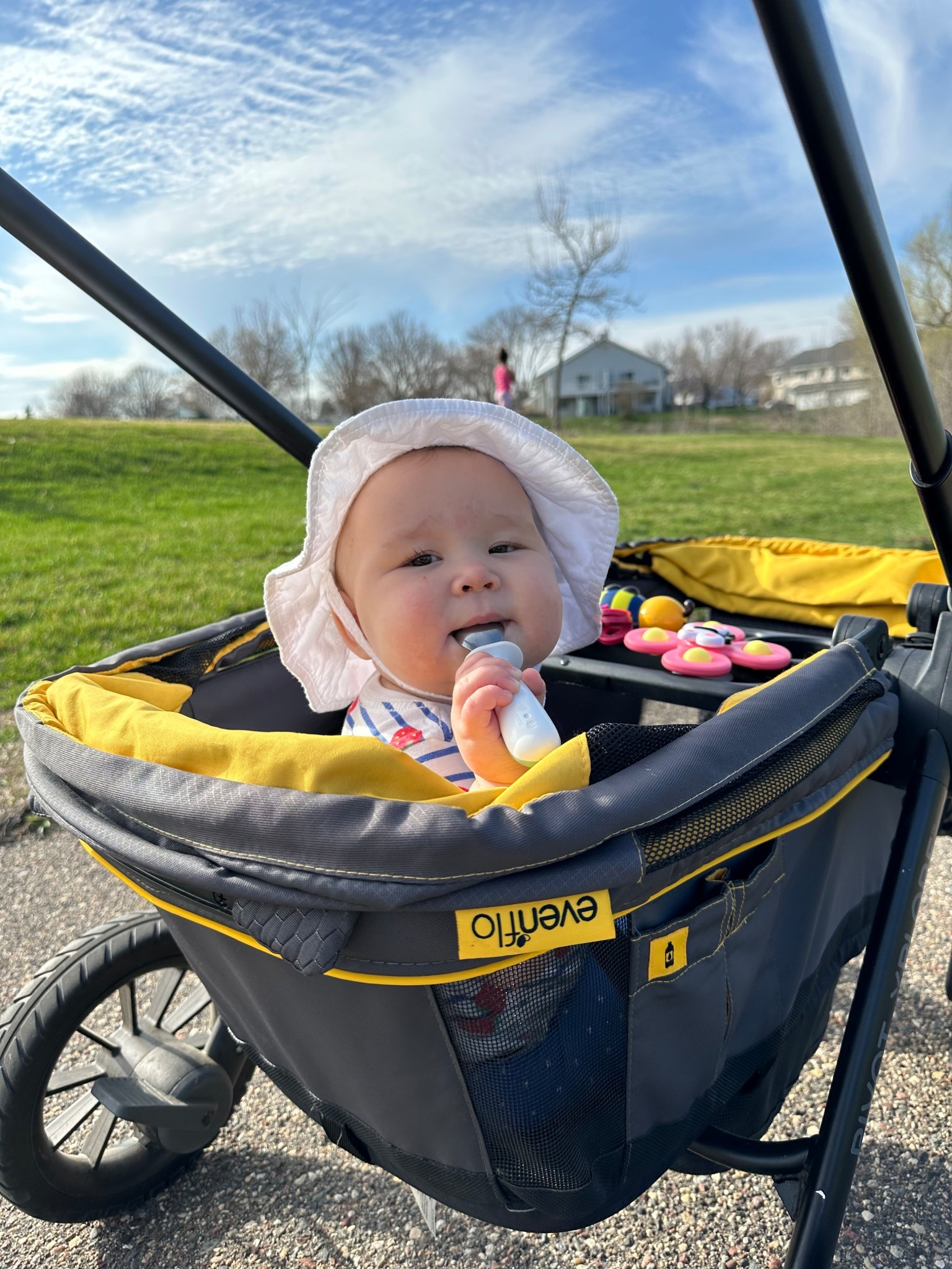 She’s big enough to ride in the stroller / wagon! We’ve had this for a couple years now and it’s been perfect with kiddos. 

#LTKdayinmylife #LTKKids #LTKmomlife