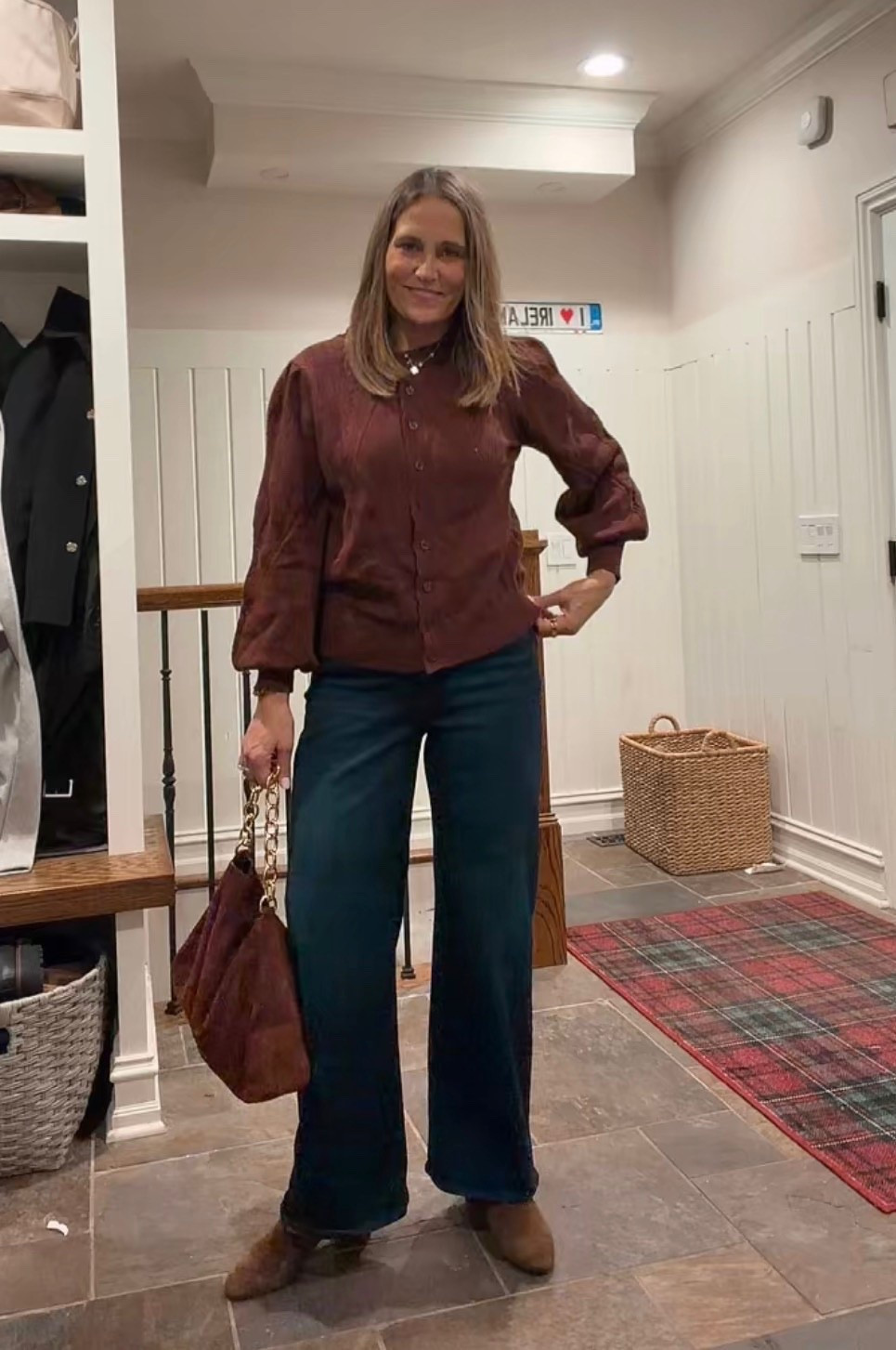 A little outfit inspiration for you! Everyone needs to get their hands on this pair of denim. They are perfect for every occasion, are so slimming, and we love the dark wash. For reference, I’m 5’9 170lbs and wearing size 30.



#LTKSeasonal #LTKOver40 #LTKMidsize