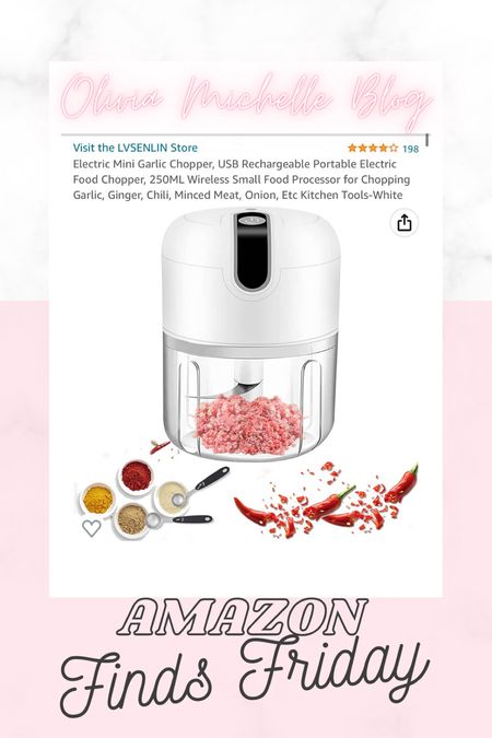 Amazon finds Friday! Grabbed this mini rechargeable food processor / food chopper. Perfect for chopping up spices or small quantities of food. Amazon home finds. Amazon kitchen finds. 

#LTKFind