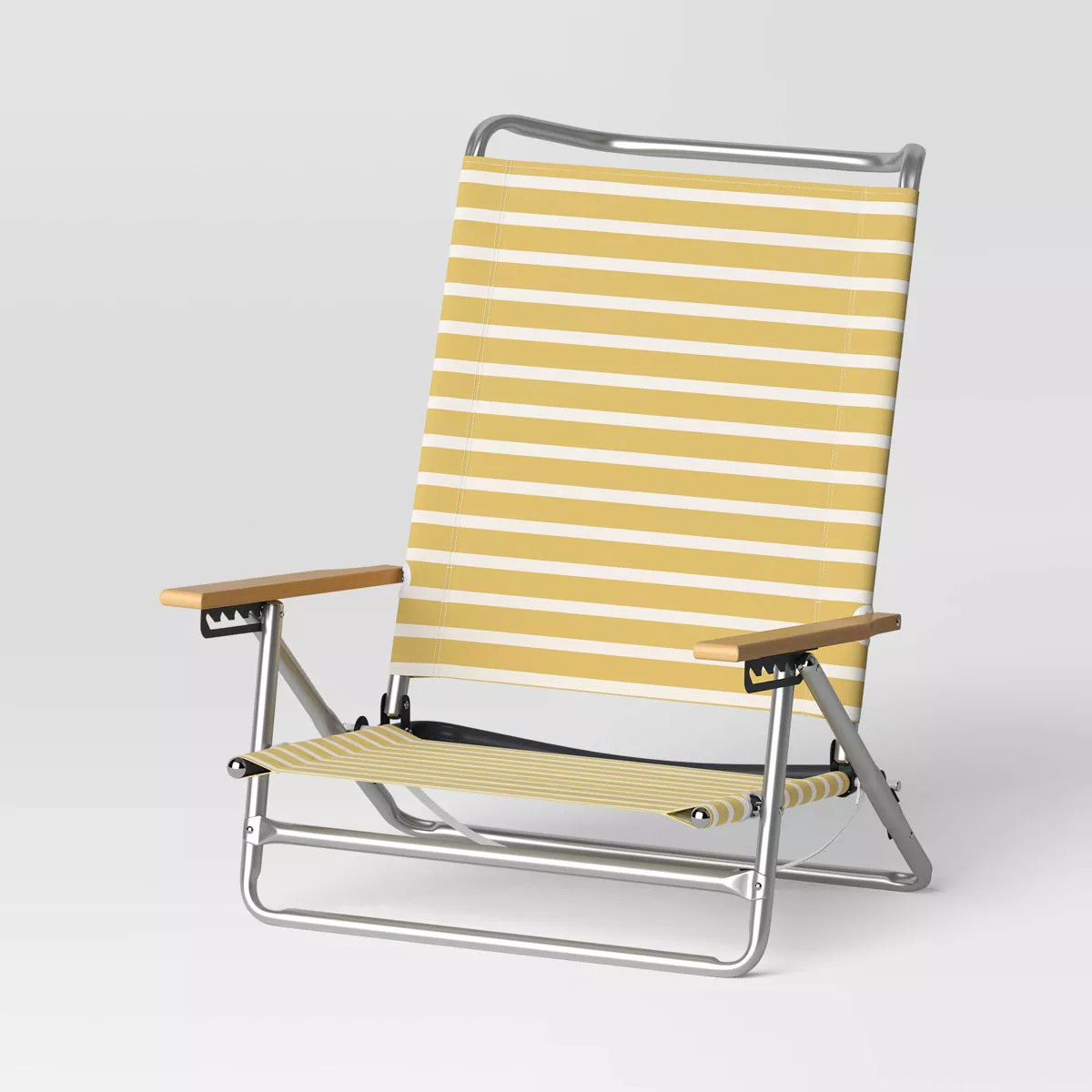 5 Position Beach Chair with Aluminum Frame & Wood Arms - Threshold™ | Target