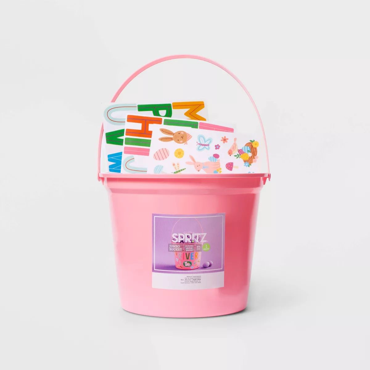 Plastic Pink Easter Bucket with Stickers - Spritz™ | Target