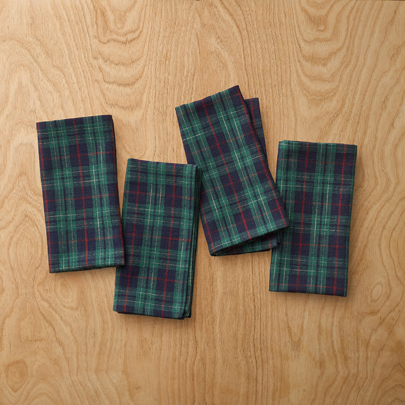 Henrietta Mini Plaid Napkins, Set of 4 | The Company Store