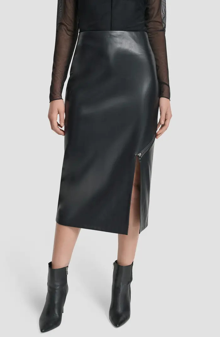 Faux Leather Midi Skirt | Nordstrom