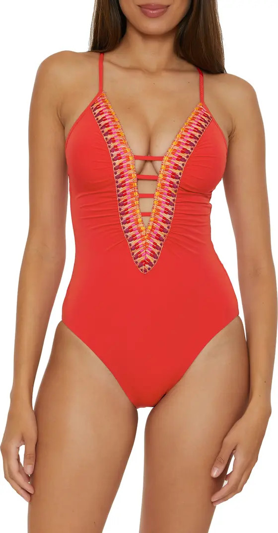 Fiesta Plunge One-Piece Swimsuit | Nordstrom