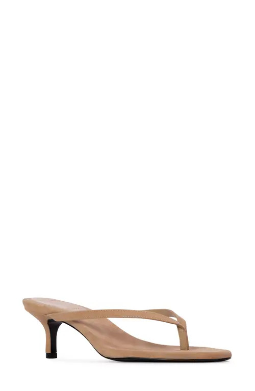 BLACK SUEDE STUDIO Tash Kitten Heel Flip Flop in Sand Suede at Nordstrom, Size 8.5Us | Nordstrom