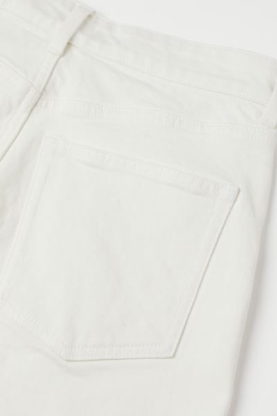 Straight High Ankle Jeans - White - Ladies | H&M GB | H&M (UK, MY, IN, SG, PH, TW, HK)