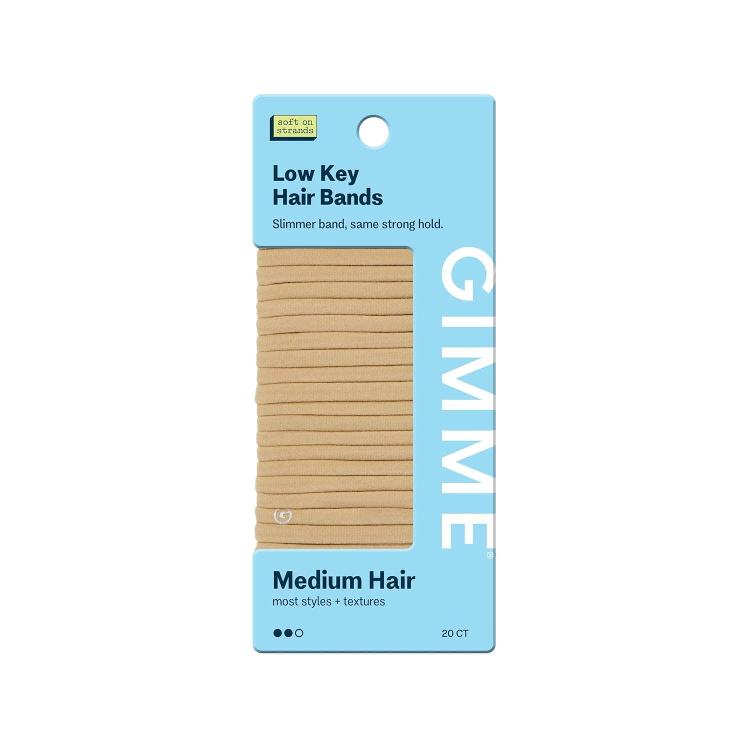 Gimme Beauty Low Profile Hair Ties, Blonde, 20 Pack | Amazon (US)