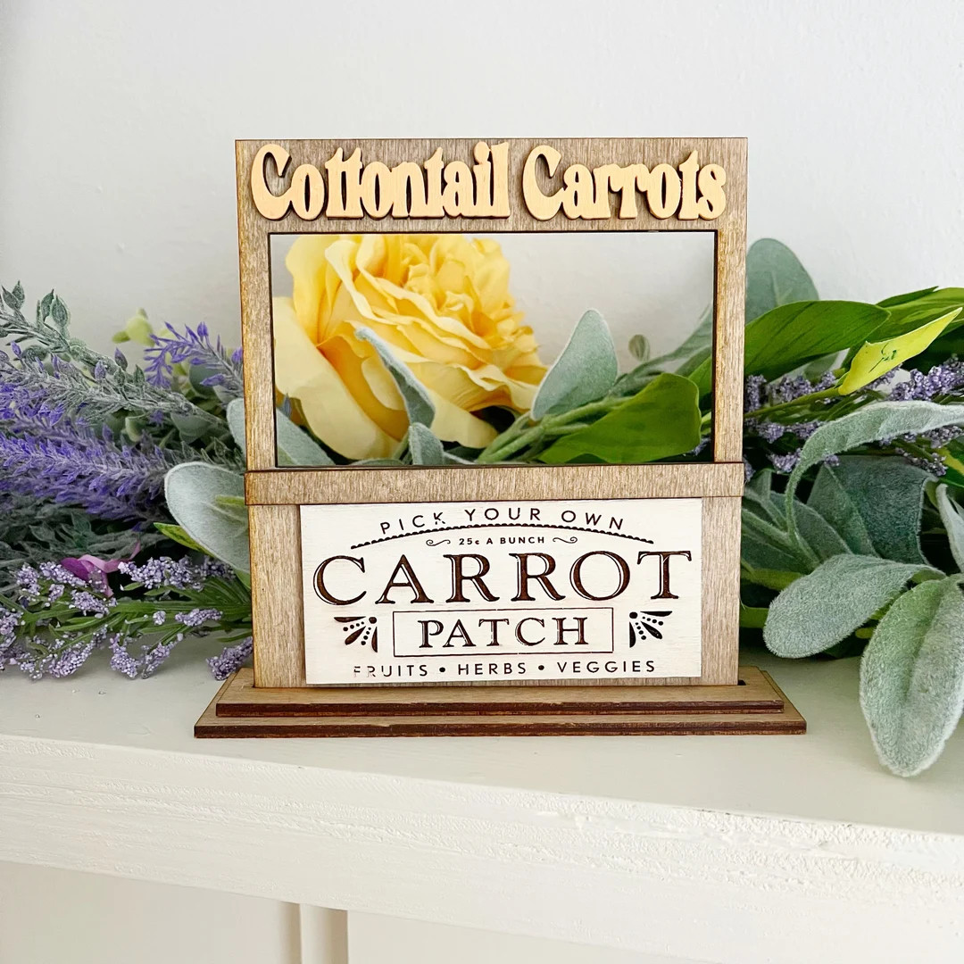 Cottontail Carrots stand, tiered tray decor | Etsy (US)
