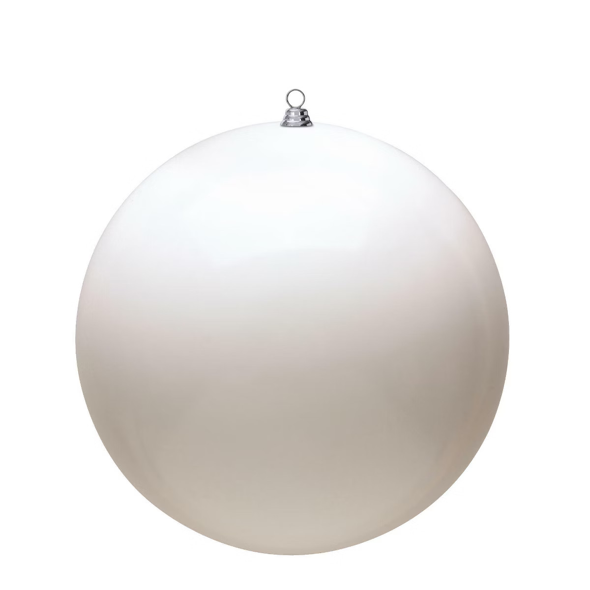 Vickerman 8" White Shiny Seamless Ball UV Drilled. This item is made from shatterproof and UV res... | Target
