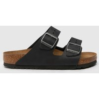 BIRKENSTOCK Arizona Women's Black Oiled Leather Sandals, Size: 3 | Schuh