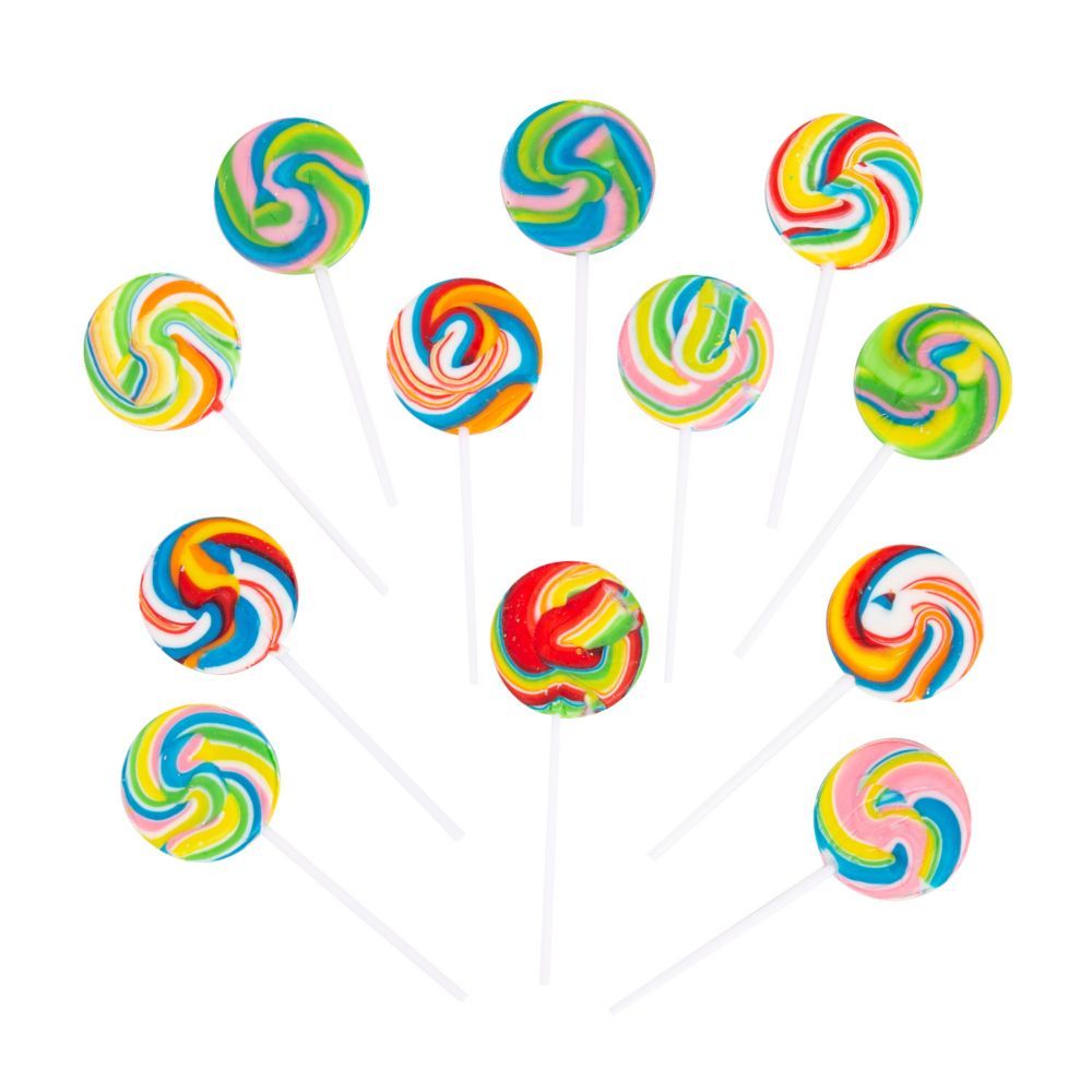 Rainbow Swirl Lollipops - 12 Pc. | Oriental Trading Company
