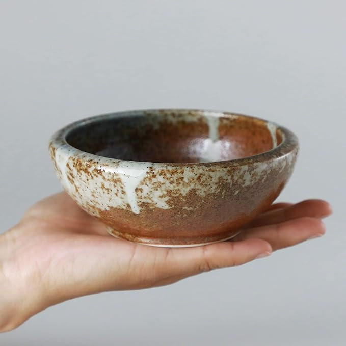 Wazakura Minoyaki Series Japanese Ikebana Essential Tool Kit - Small Round Ceramic Flower Vase an... | Amazon (US)