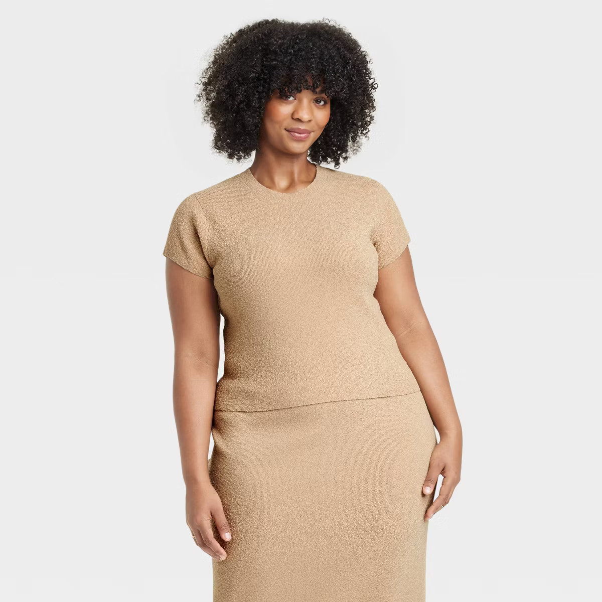 Women's Boucle Short Sleeve Crewneck Pullover Sweater - A New Day™ | Target