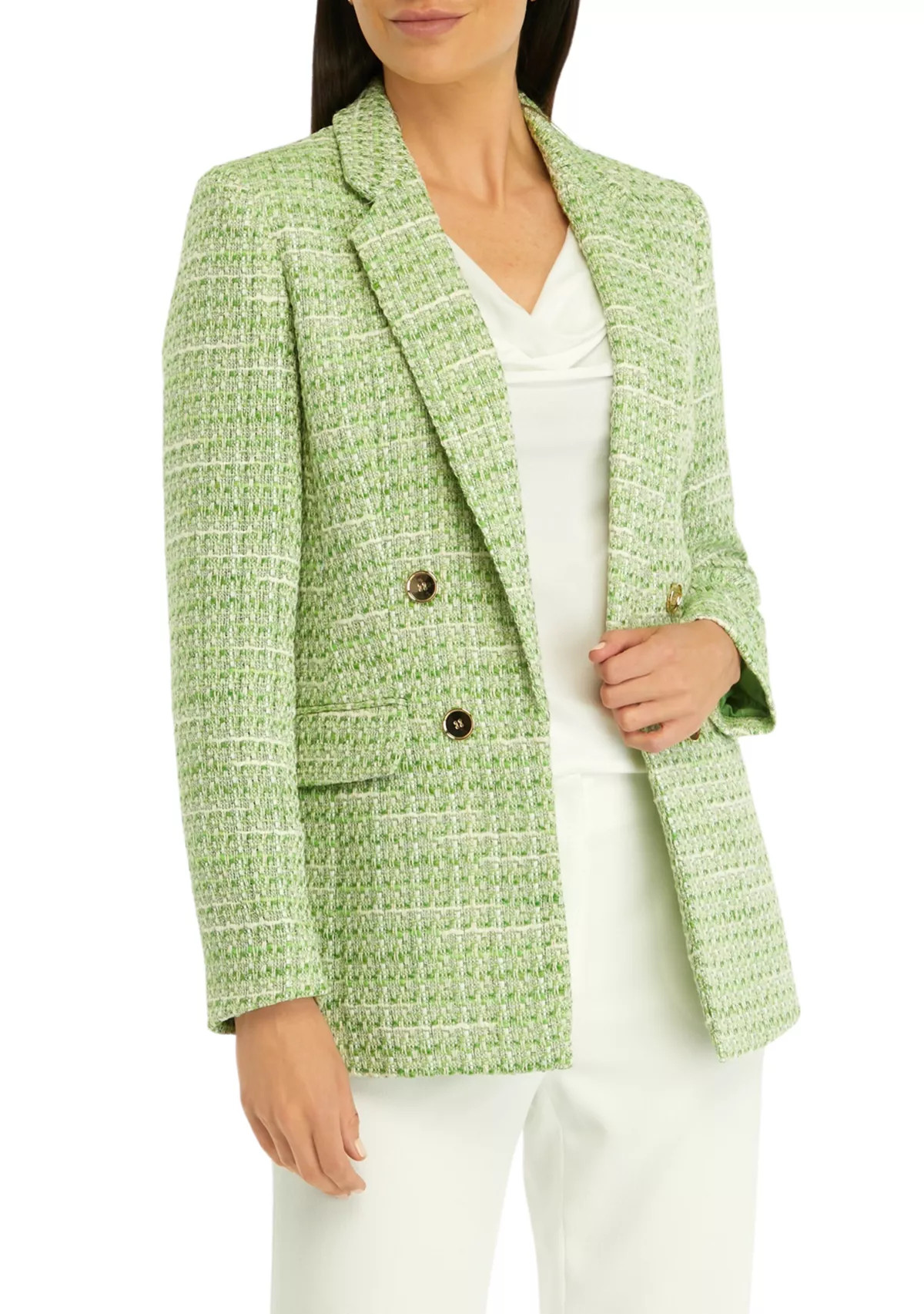 THE LIMITEDPetite Tweed Faux Double Breasted Jacket | Belk