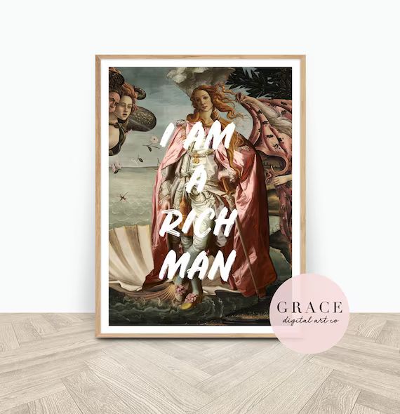 I Am a Rich Man Print Venus Feminist Wall Print  Altered Art - Etsy | Etsy (US)