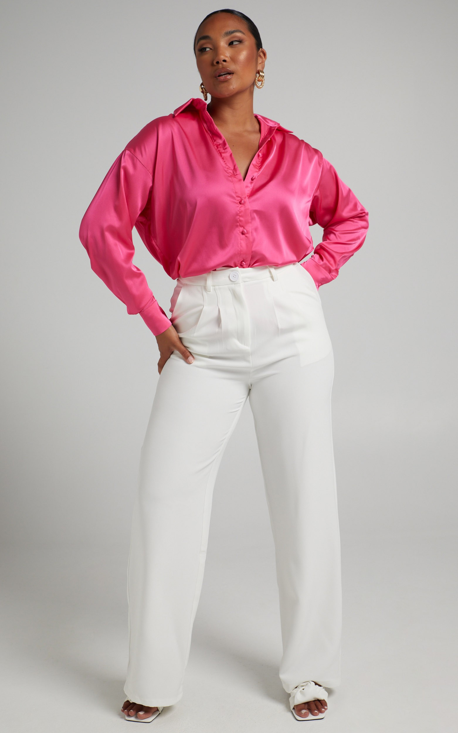 Zarbita tailored pants in White | Showpo | Showpo - deactived