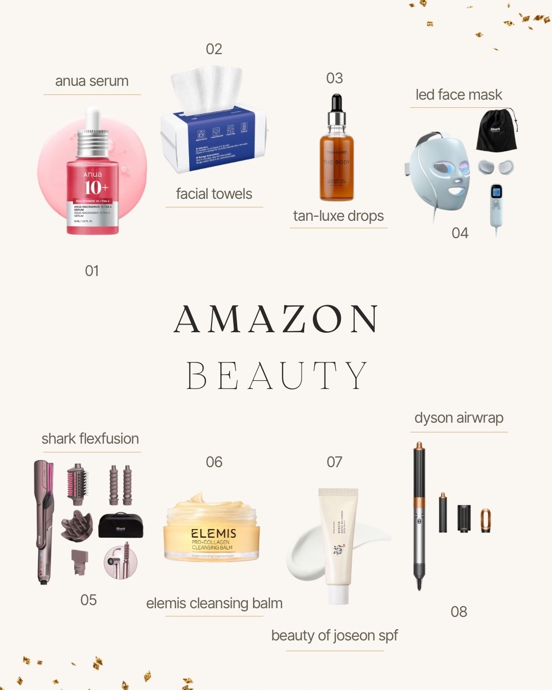 Amazon Beauty 

Tags: Black Friday, Sales, Discounts, Beauty, Skincare, Haircare, Dyson, Shark, Anua, Face Towels, LED Face Mask, SPF, Tan Drops, Amazon Black Friday

#LTKuk #LTKCyberWeek #LTKbeauty