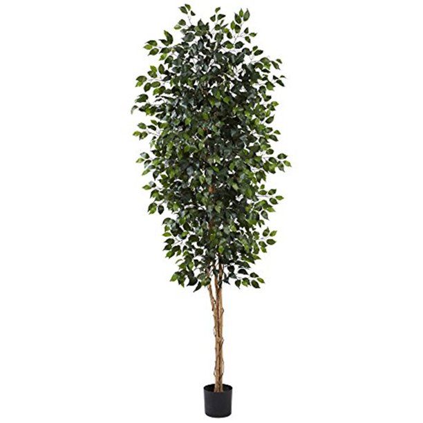 Nearly Natural 5427 8 ft. Ficus Tree With 1512 Leaves - Walmart.com | Walmart (US)