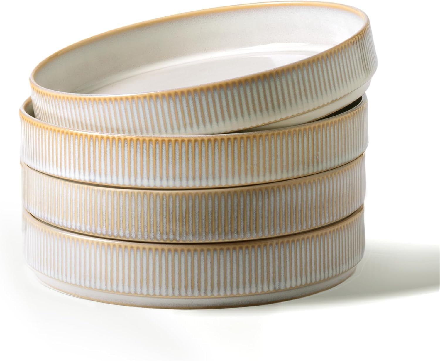 Richmount Star 8.25" Pasta Bowls, Large Dinner Bowls Set of 4, Salad Bowl Plates, Shallow Bowls f... | Amazon (CA)