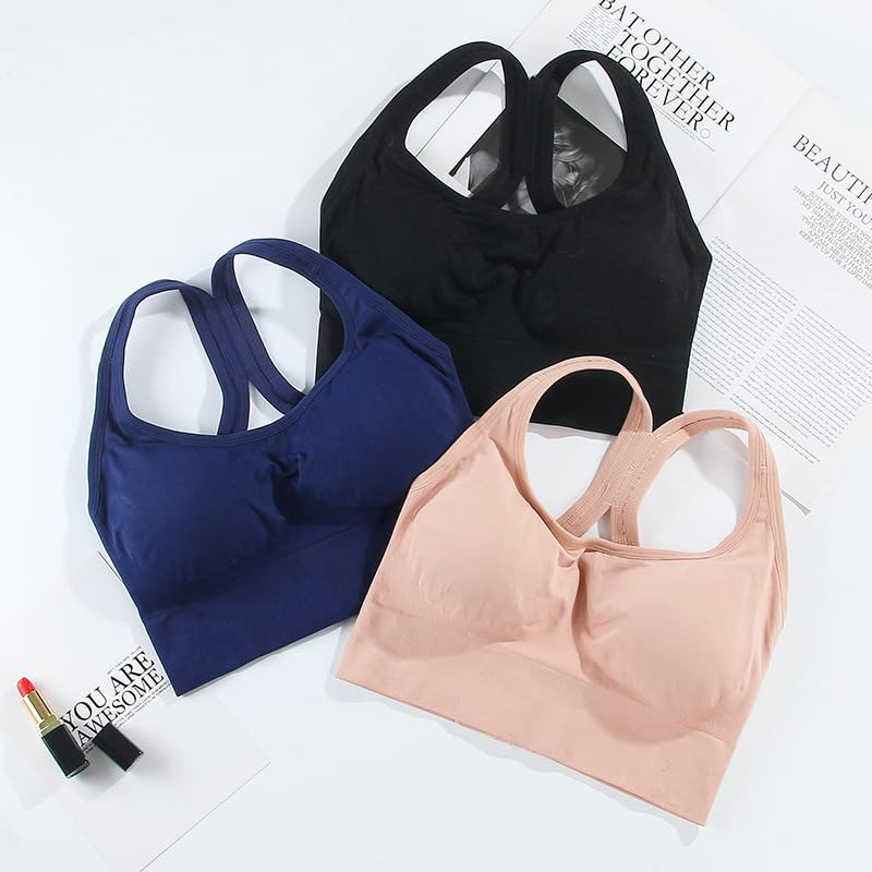 CAKYE 3 Pack Maternity Nursing Sleep Bra Breastfeeding Cotton Bralette | Amazon (US)
