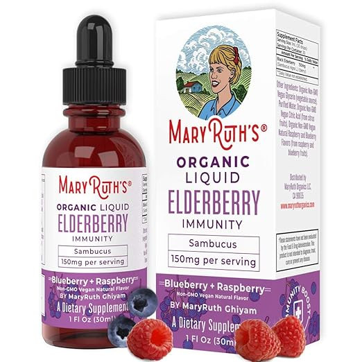 Organic Elderberry Syrup (Extra Strength) Liquid Extract by MaryRuth for Kids & Adults - Immune B... | Amazon (US)
