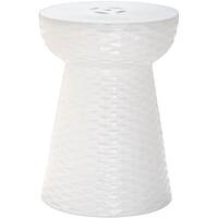 Safavieh Daphne White Ceramic Decorative Garden Stool | Bed Bath & Beyond