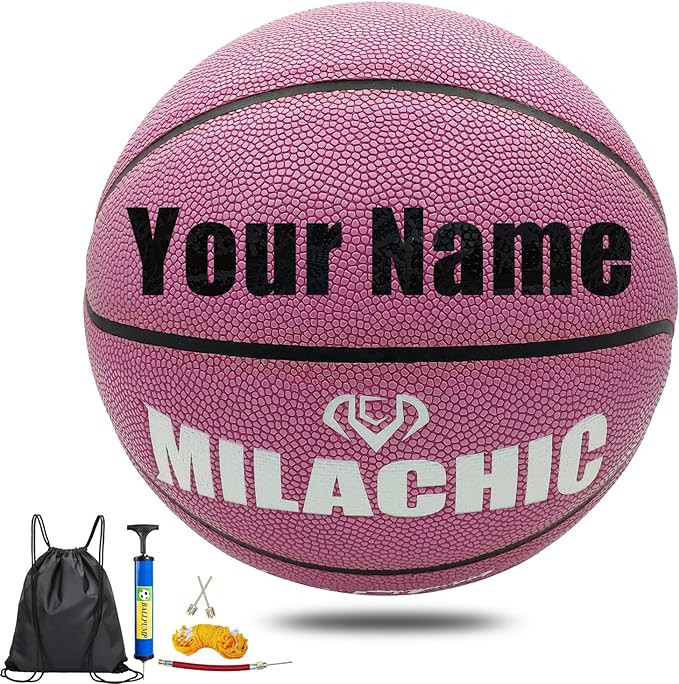 MILACHIC Customized Personalized Basketball, Glow in The Dark Personalized Basketball Gift Size 7... | Amazon (US)