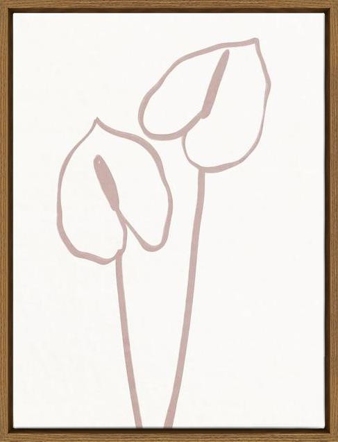 FLOWERS IN LINES - 01N | Artfully Walls