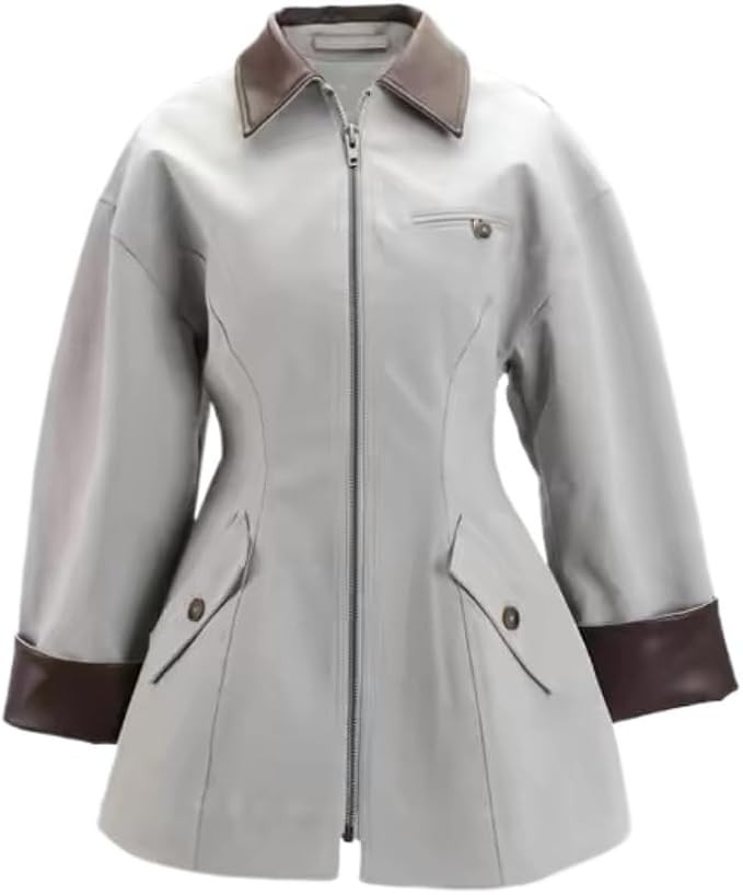 Women Elegant Trendy Chic Jacket Retro Casual Stylish Loose Coat Versatile Street Outerwear | Amazon (US)