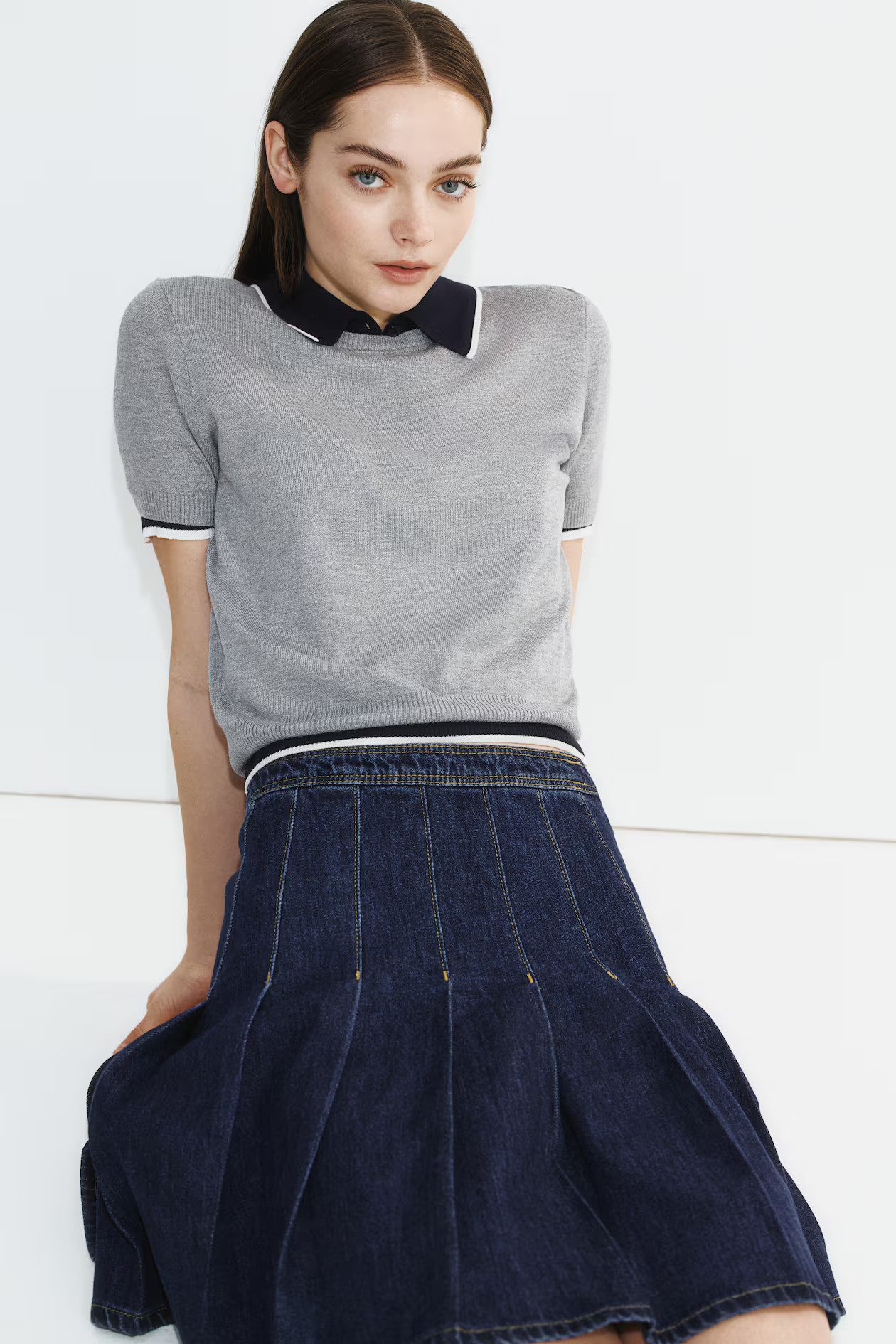 Fine-knit T-shirt | H&M (UK, MY, IN, SG, PH, TW, HK)