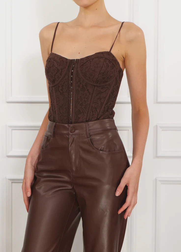 Arlette Corset Bodysuit Java | CAMI NYC