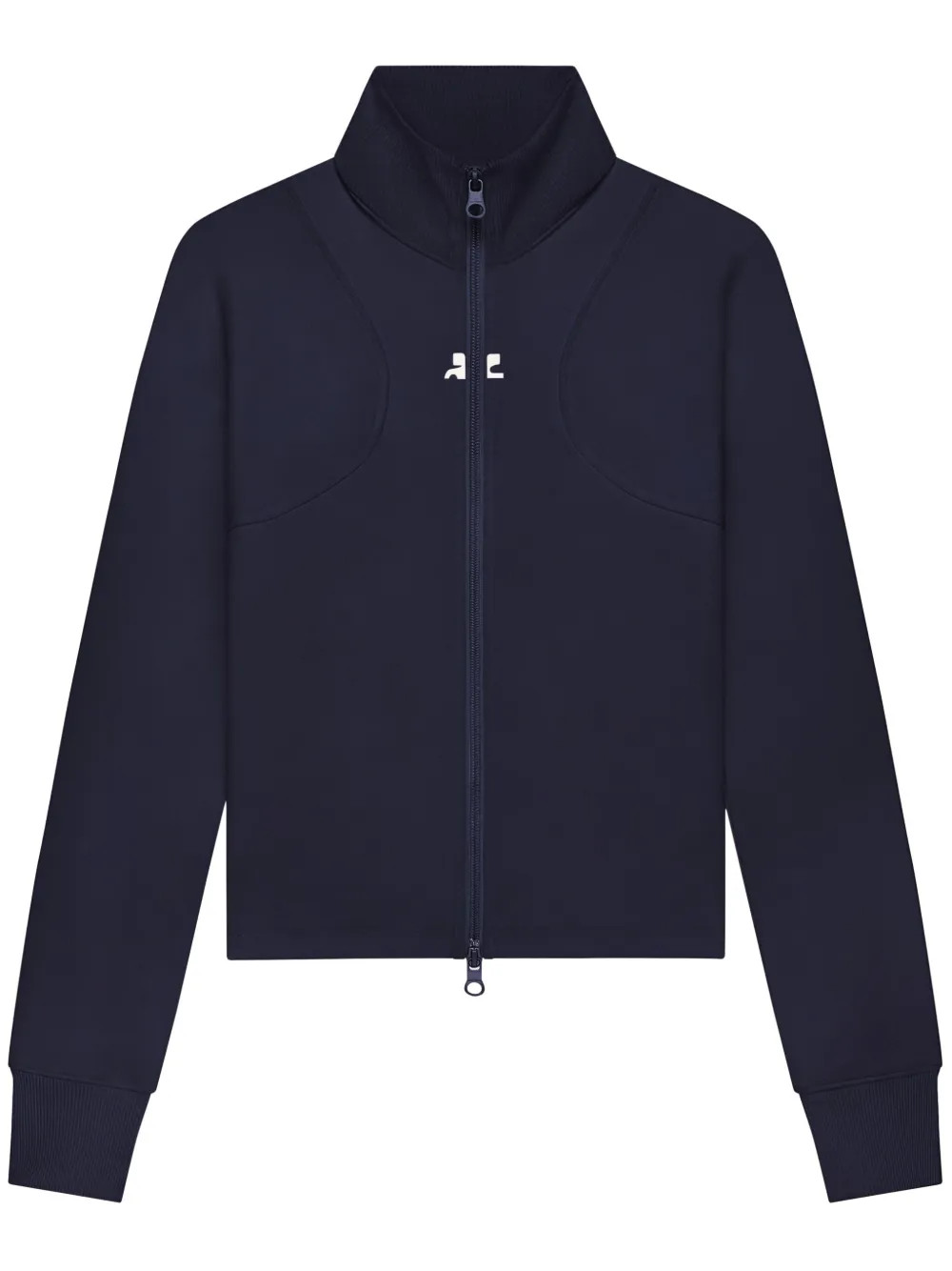 Courrèges scuba-jersey Jacket | Blue | FARFETCH | Farfetch Global