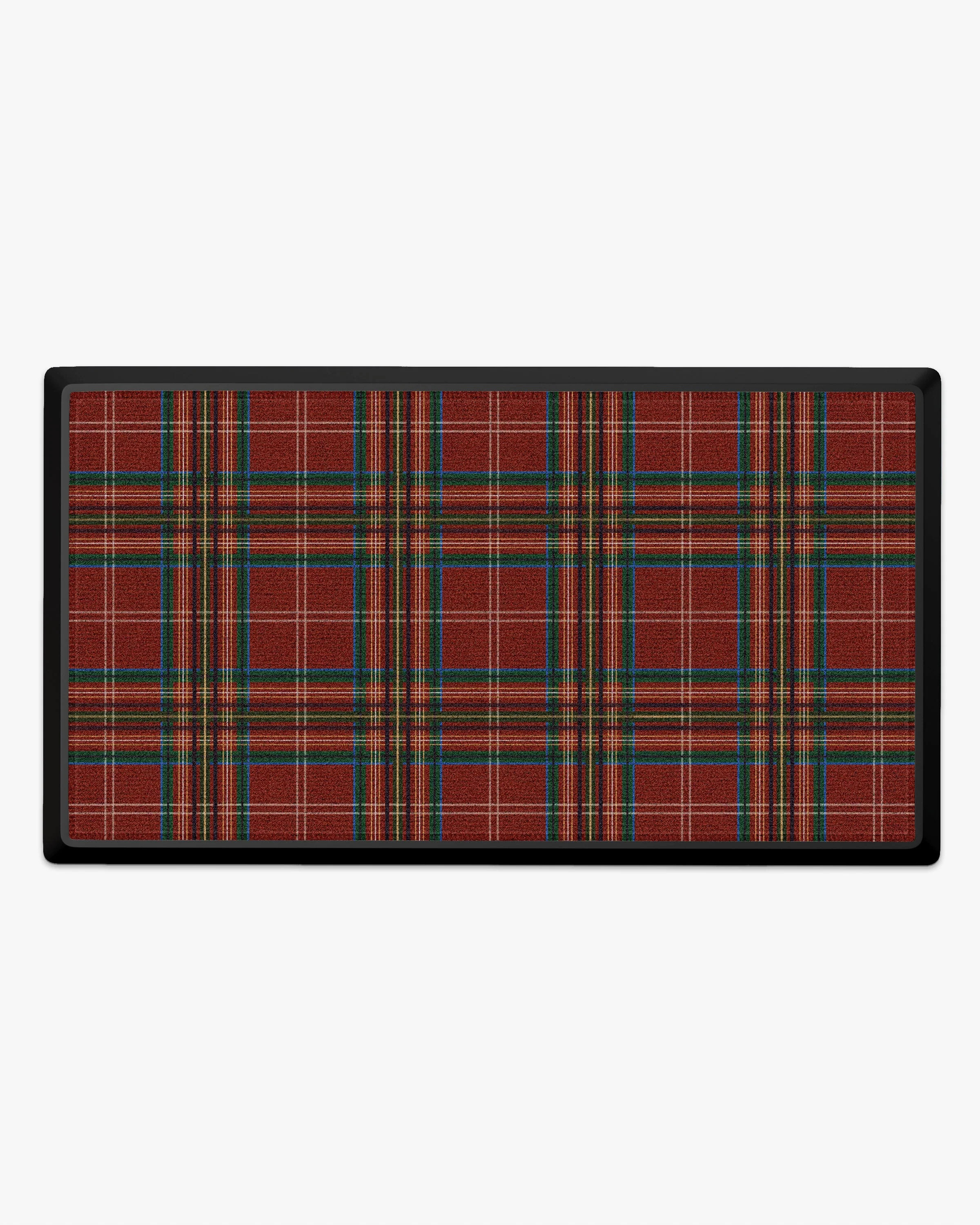 Winter Tartan Red Large Doormat | Ruggable