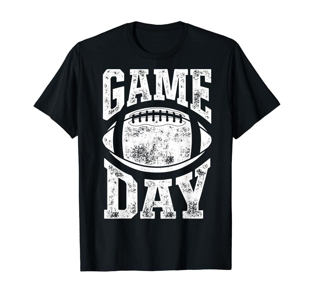 Game Day Football Season Funny Men Women Team Sports Vintage T-Shirt | Amazon (US)