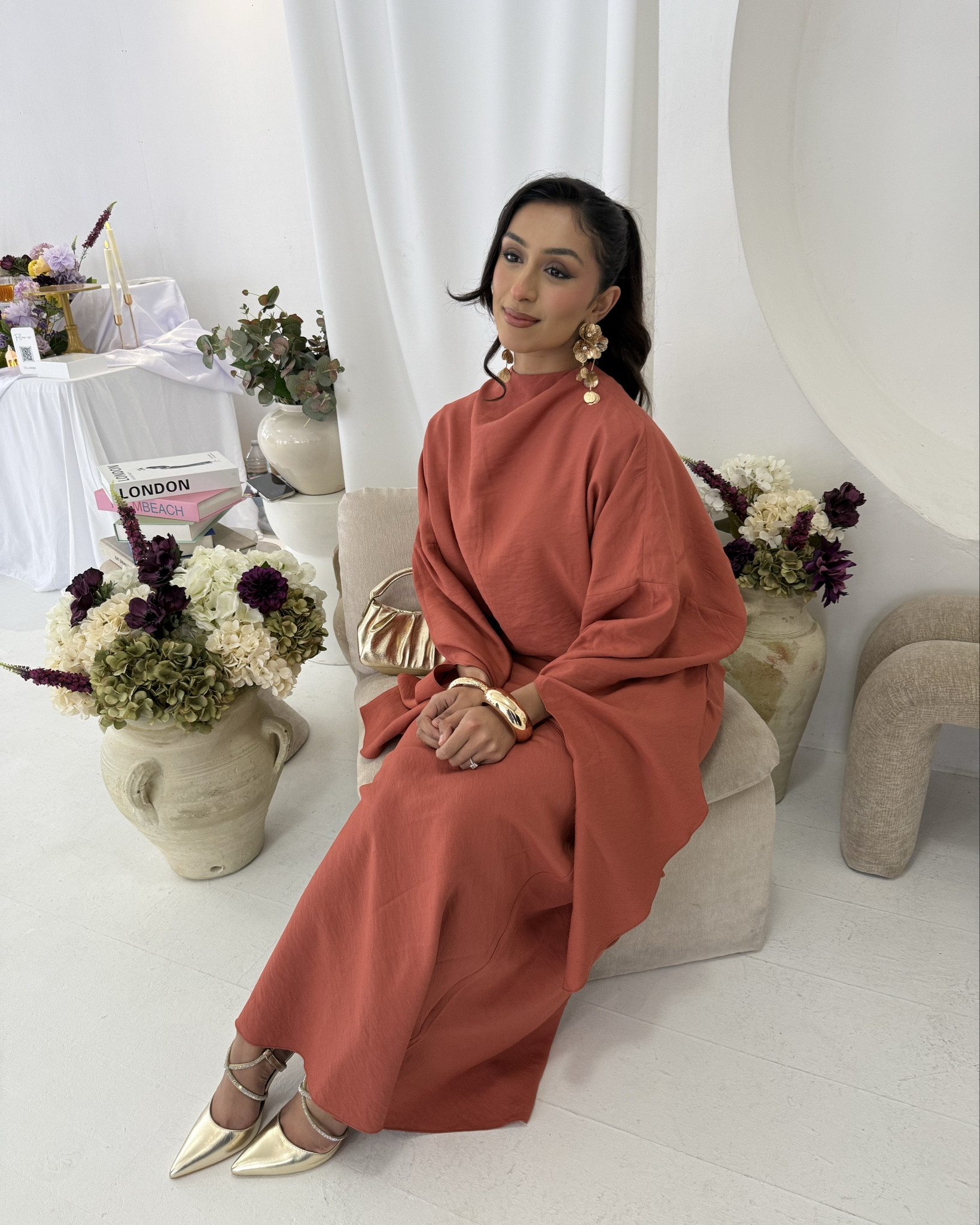 Modest occasion wear! My original dress is from ASOS I have linked lots of similar cape maxi dresses. 