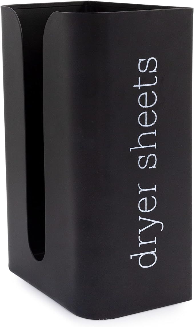 AuldHome Dryer Sheet Dispenser (Black); Enamelware Vertical Style Fabric Softener Sheet Holder fo... | Amazon (US)