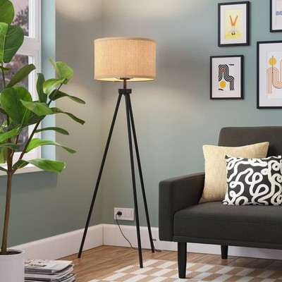 Tripod Floor Lamp with Shade Black - Room Essentials | eBay US