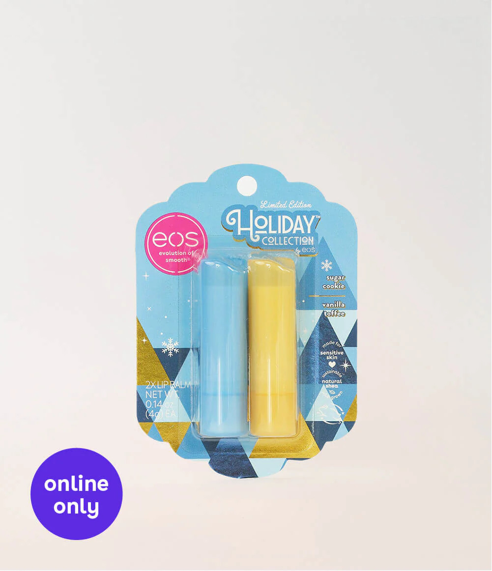 Sugar Cookie & Vanilla Toffee 2-Pack Lip Balm | eos