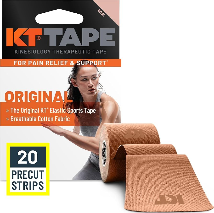 KT Tape, Original Cotton, Elastic Kinesiology Tape, Everyday Muscle and Joint Support, Daily Pain... | Amazon (US)