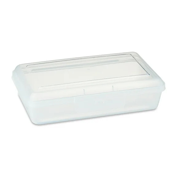 Pen+Gear Lightweight Plastic Pencil Box with Snap-on Lid, Clear, 1-Pack | Walmart (US)
