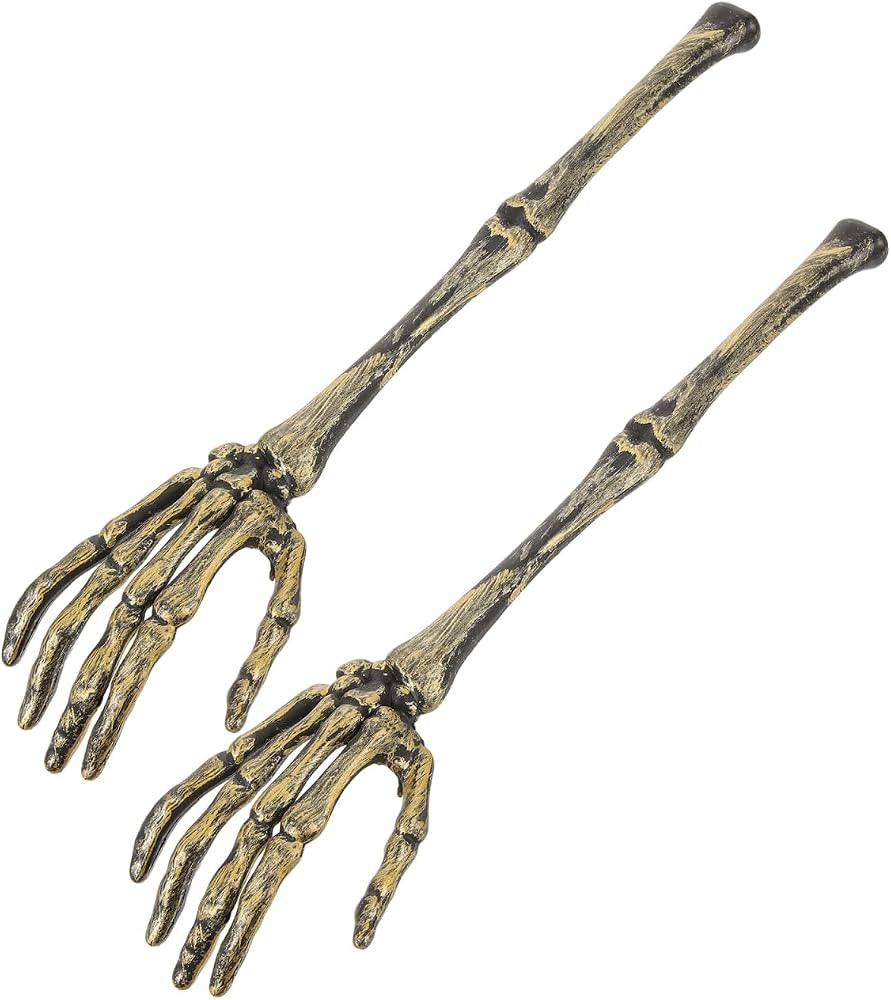Veemoon 2PCS Skeleton Hand Salad Tongs,13Inch Halloween Serving Spoon Skeleton Arms Prop for Hall... | Amazon (US)