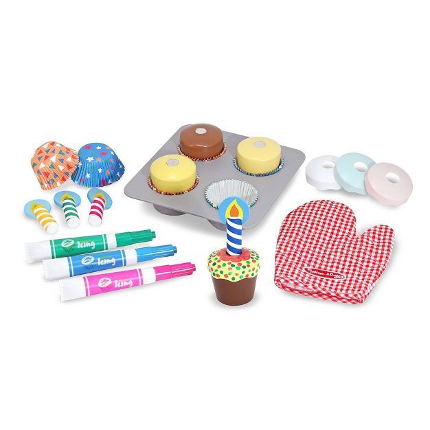 Melissa & Doug Bake and Decorate Wooden Cupcake Play Food Set | Target
