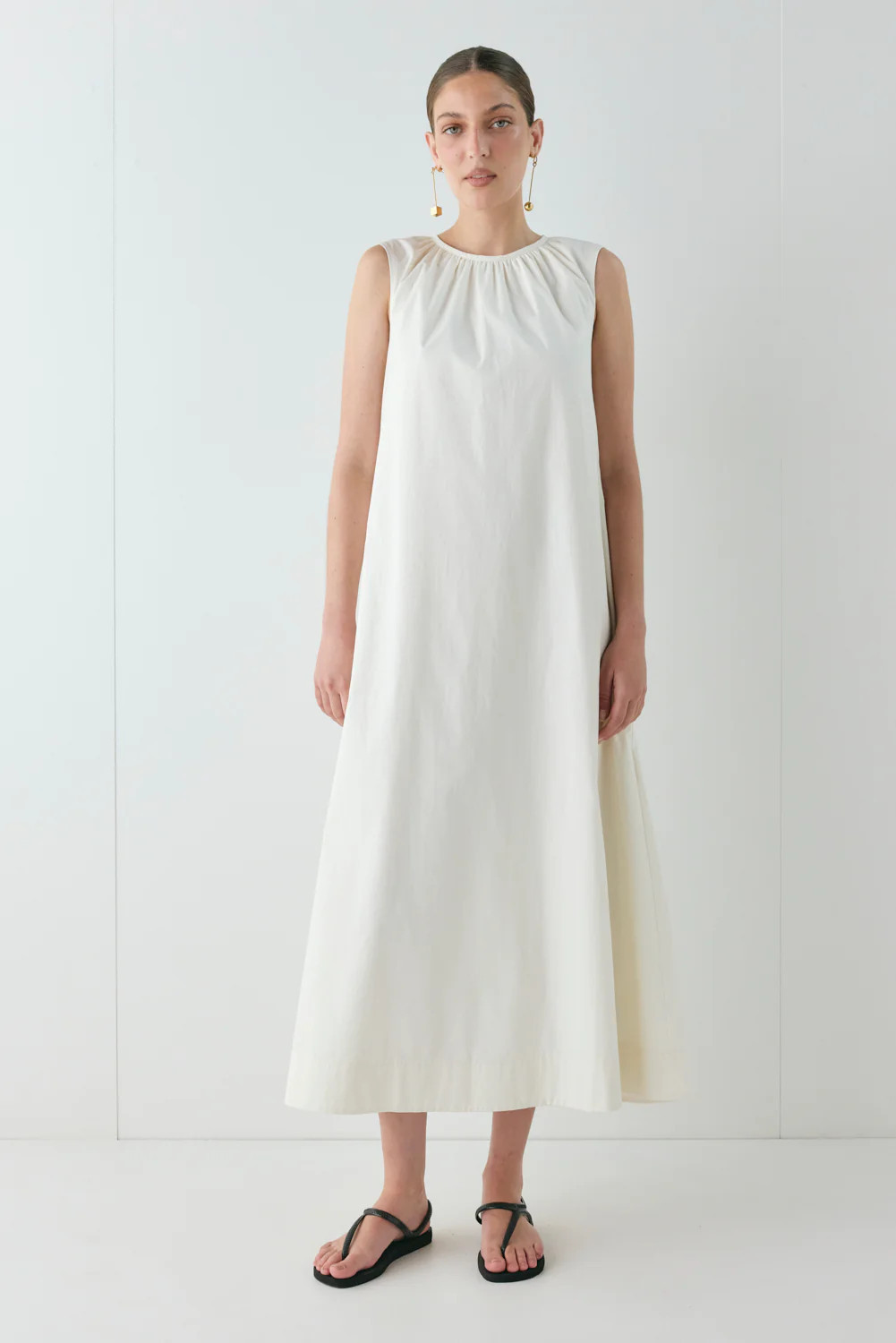 Ines Midi Dress Cream | VRG Grl