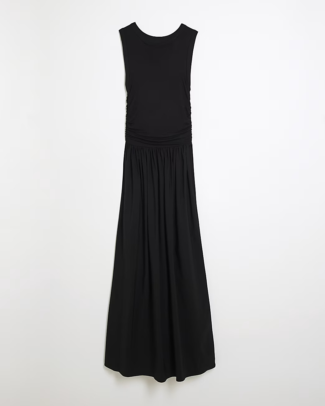 Black Sleeveless Hybrid Maxi Dress | River Island UK & IE