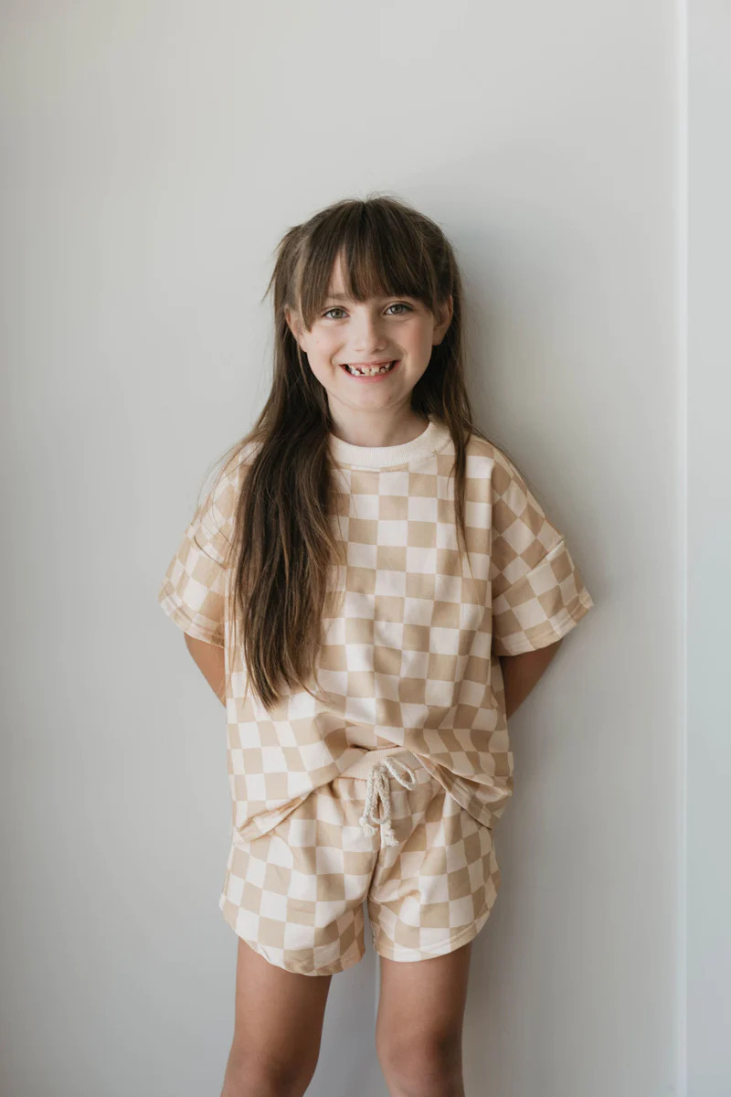 Apricot Checker | Short Set | Forever French