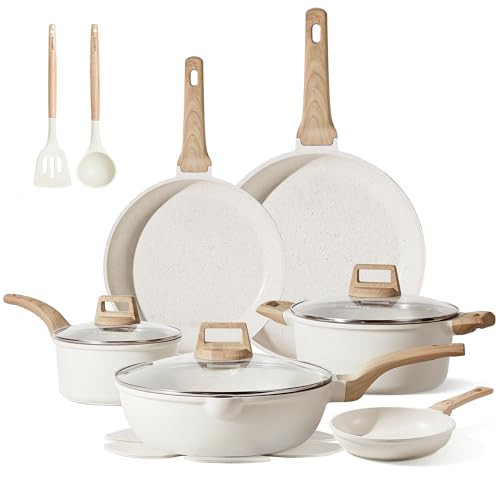 CAROTE 16 Piece Cookware Set, Nonstick Pots and Pans, Induction Cookware Cooking Set with Frying Pans, Saucepans, Saute Pan | Amazon (US)