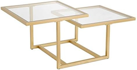 Henn&Hart Amalie Coffee Table, 43" Wide, Gold | Amazon (US)