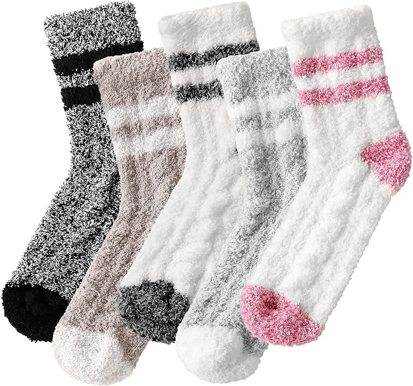 Pleneal Fuzzy Socks for Women - Fluffy Socks Women, Slipper Socks for Women, Thick Super Warm Flu... | Amazon (US)