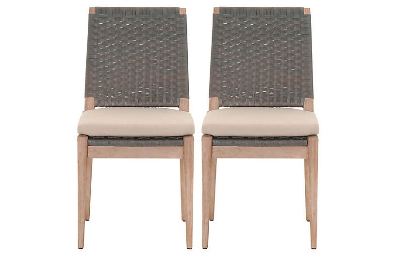 S/2 Marshall Side Chairs, Gray | One Kings Lane